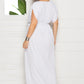Women's Plus Size Deep V Solid Dress