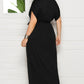 Women's Plus Size Deep V Solid Dress