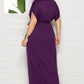 Women's Plus Size Deep V Solid Dress